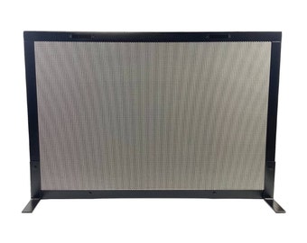 Custom Fireplace Screen, Simple Steel Design, Custom Sizes to Fit Your Fireplace, Hand Made in USA