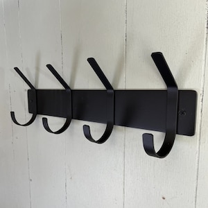 Wall Mounted Hook Rack, Premium Quality Coat Rack Rail, Heavy Duty Entryway Furniture, Made in USA