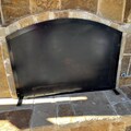 Custom Arched Fireplace Screen, Simple Curved Design, Custom Sizes to Fit Your Fireplace, Hand Made in USA