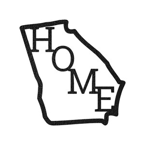 Georgia Home Sign, Metal Home & Wall Decor, State of Georgia, Made in USA