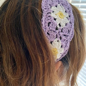 Adorable Crochet Daisy Lace Headband,  “Mother’s Day”, Easter, Christmas,Handmade, Cotton, Gift, Collectable, hair decor, boho, Summer, gift