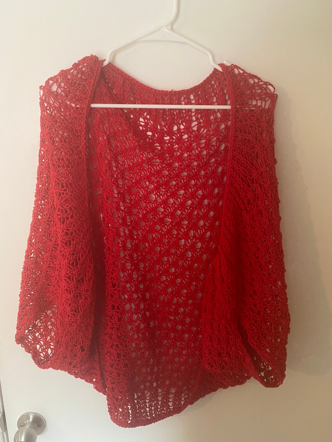 Adorable Crochet Bat Sleeve Handmade Shawl Bohemian Gift Etsy