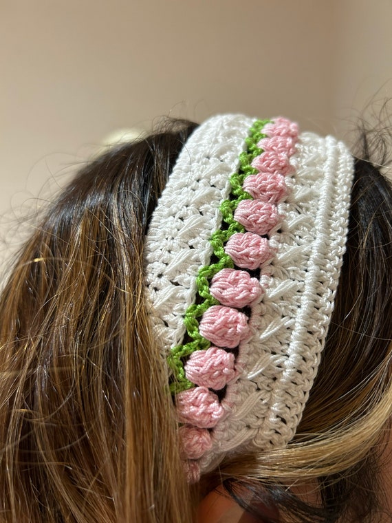 Crochet Headband- Cotton Candy – lovelylisacrafts
