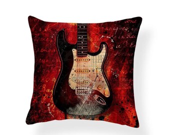 Guitar Pillow Etsy