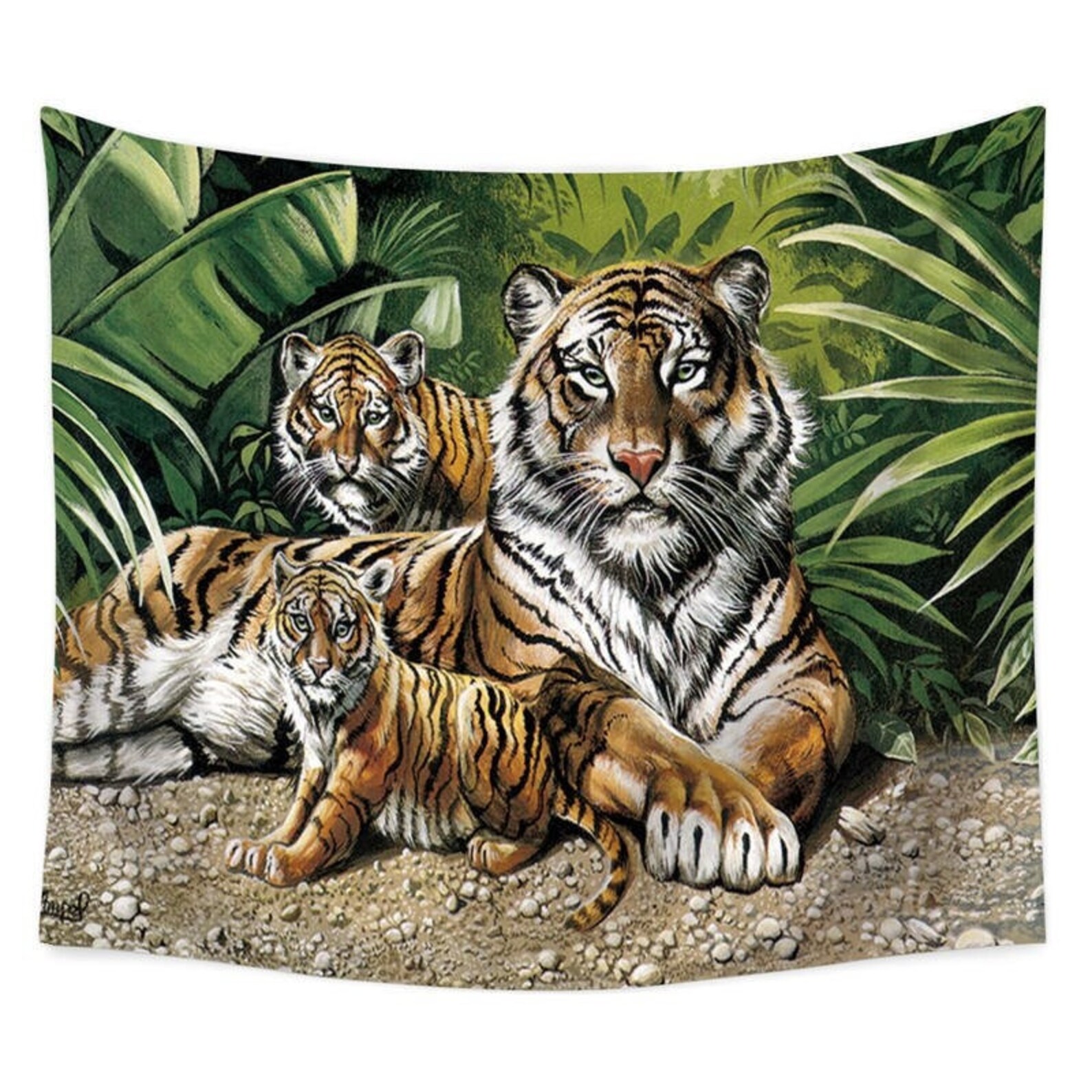 Tiger Tapestry Tigers Wall Tapestry Jungle Wall Hanging for Etsy