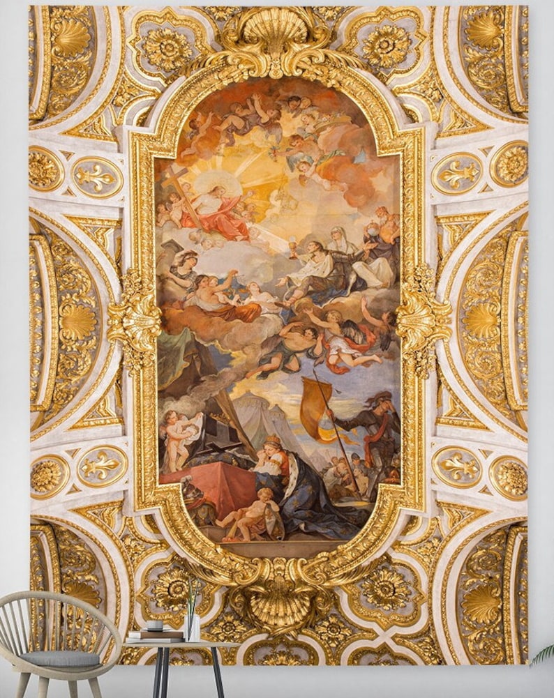 Christian Tapestry Christian Church Mural Wall Hanging Etsy