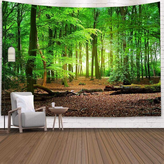 Forest Tapestry Wall Hanging Trees Nature Wall Tapestries for Etsy
