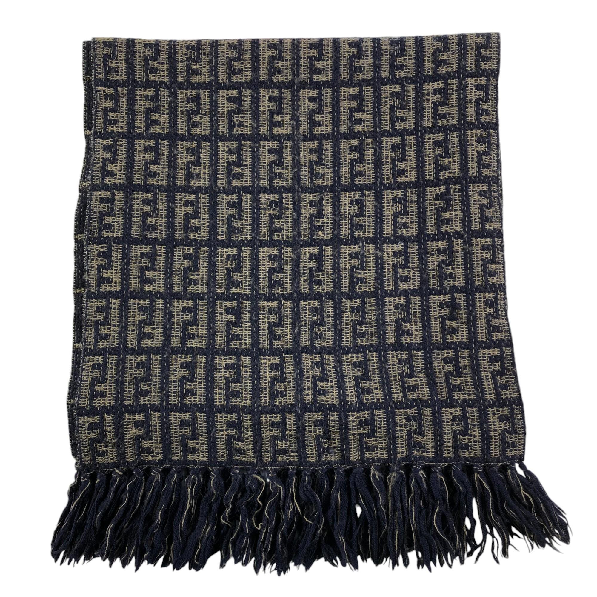 Vintage Fendi Scarf Roma Italia Fendi Wool Scarf Vintage Fendi