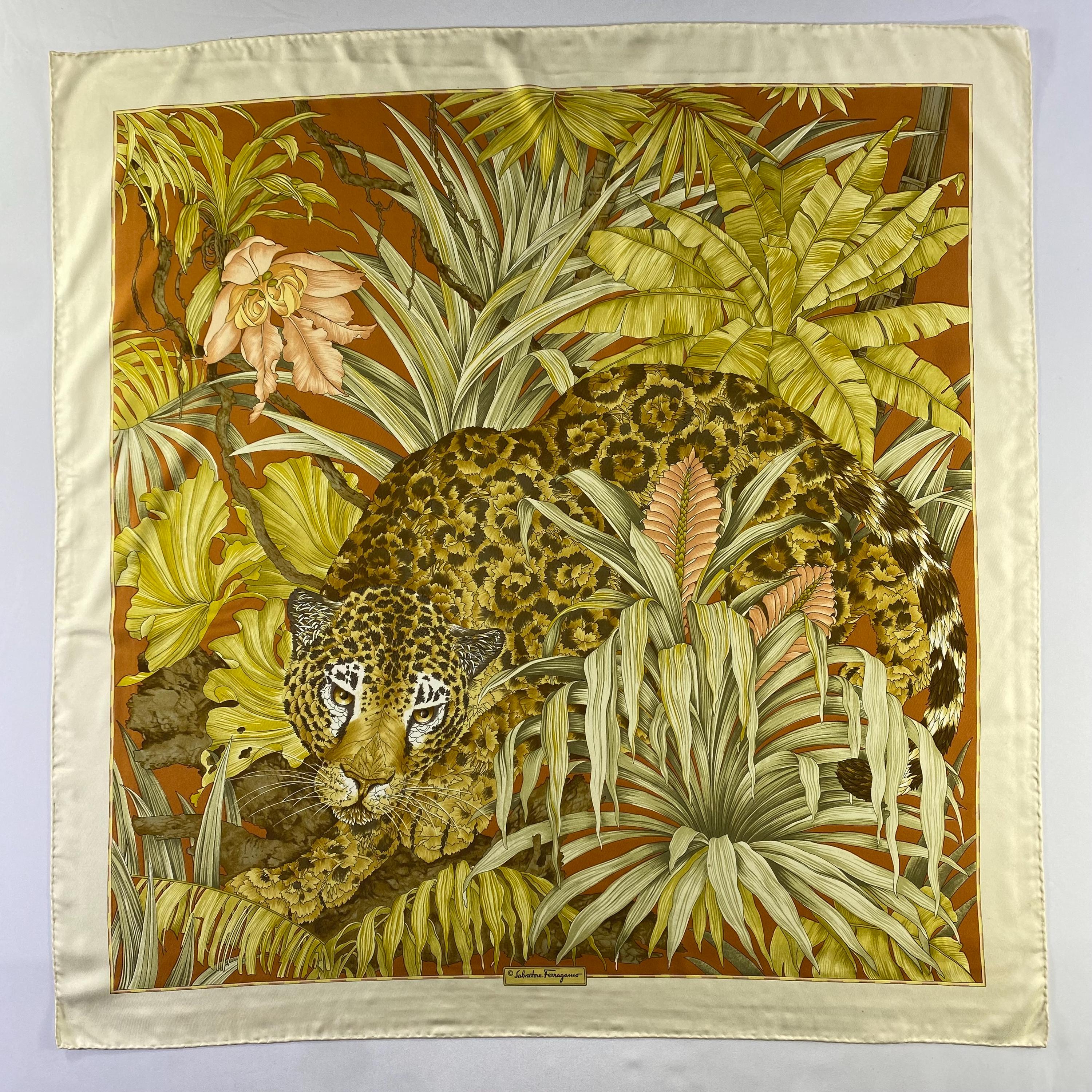 ヴィンテージ サルヴァトーレ フェラガモ シルク ストール