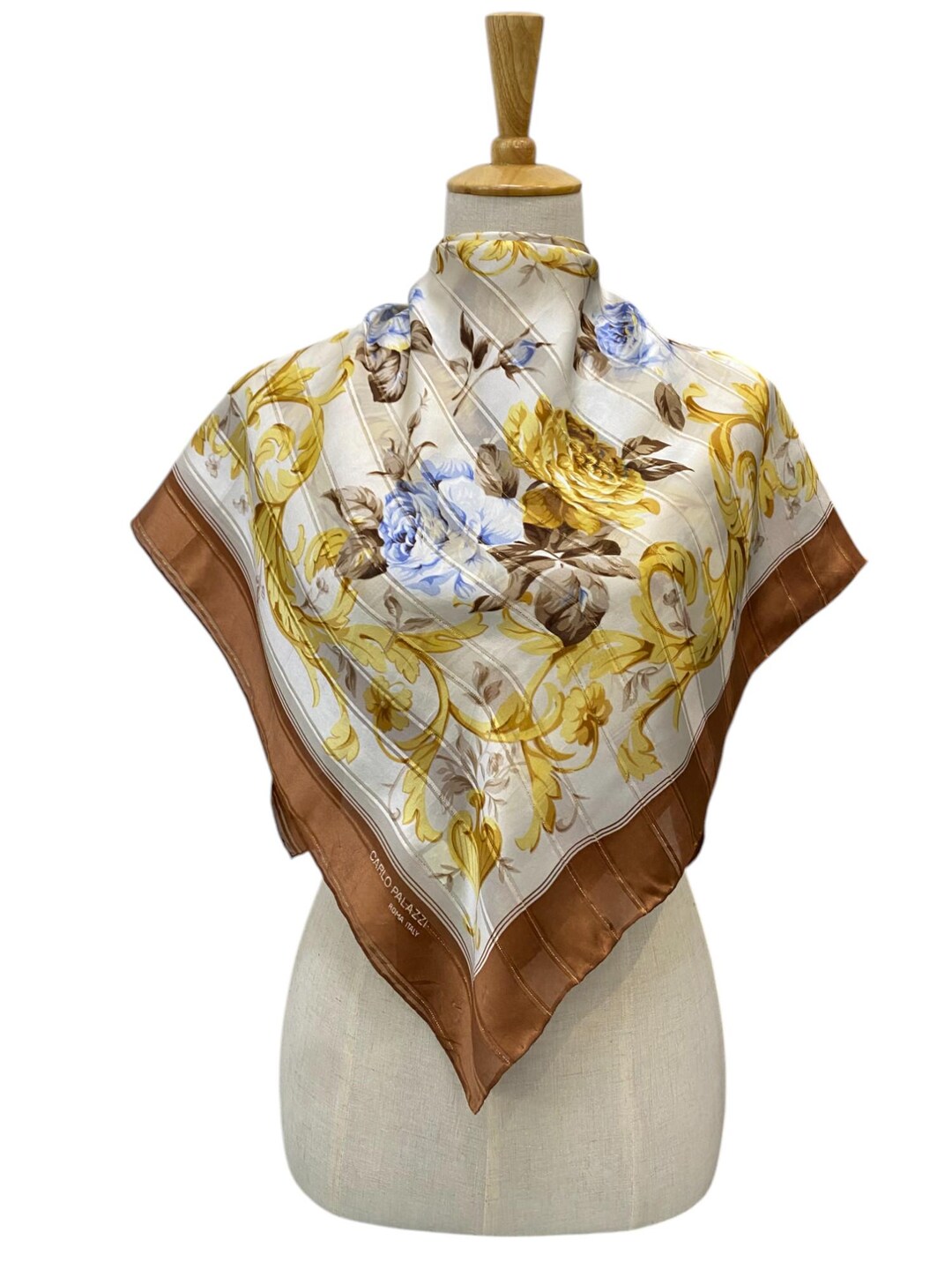 Vintage Silk Scarf, Twill Silk Scarf, Vintage Silk Muffler