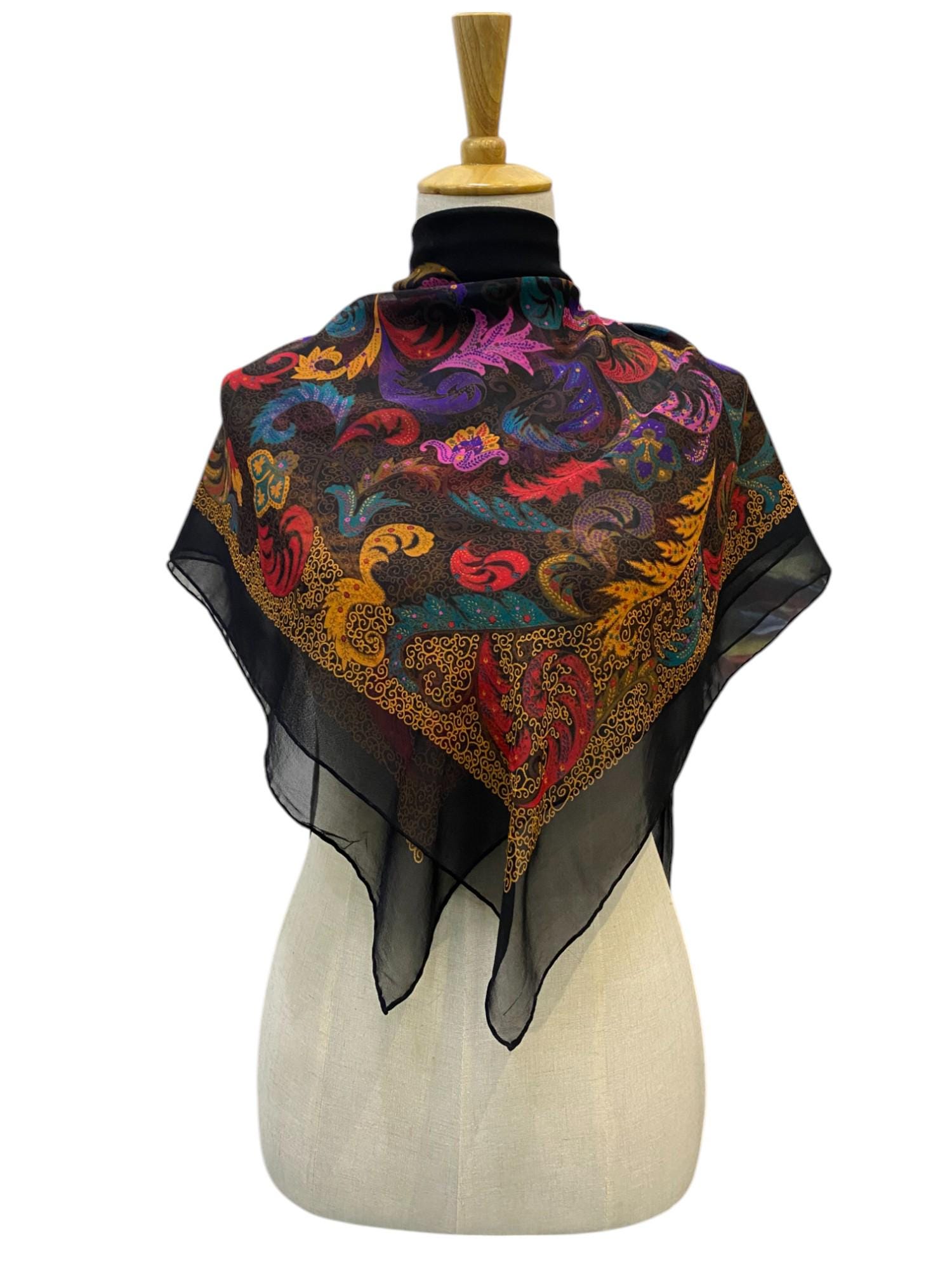 まとめCTHY HIGH-END VINTAGE SILK SCARF Vintage Silk Scarf, Twill Silk Scarf, Vintage Silk Muffler