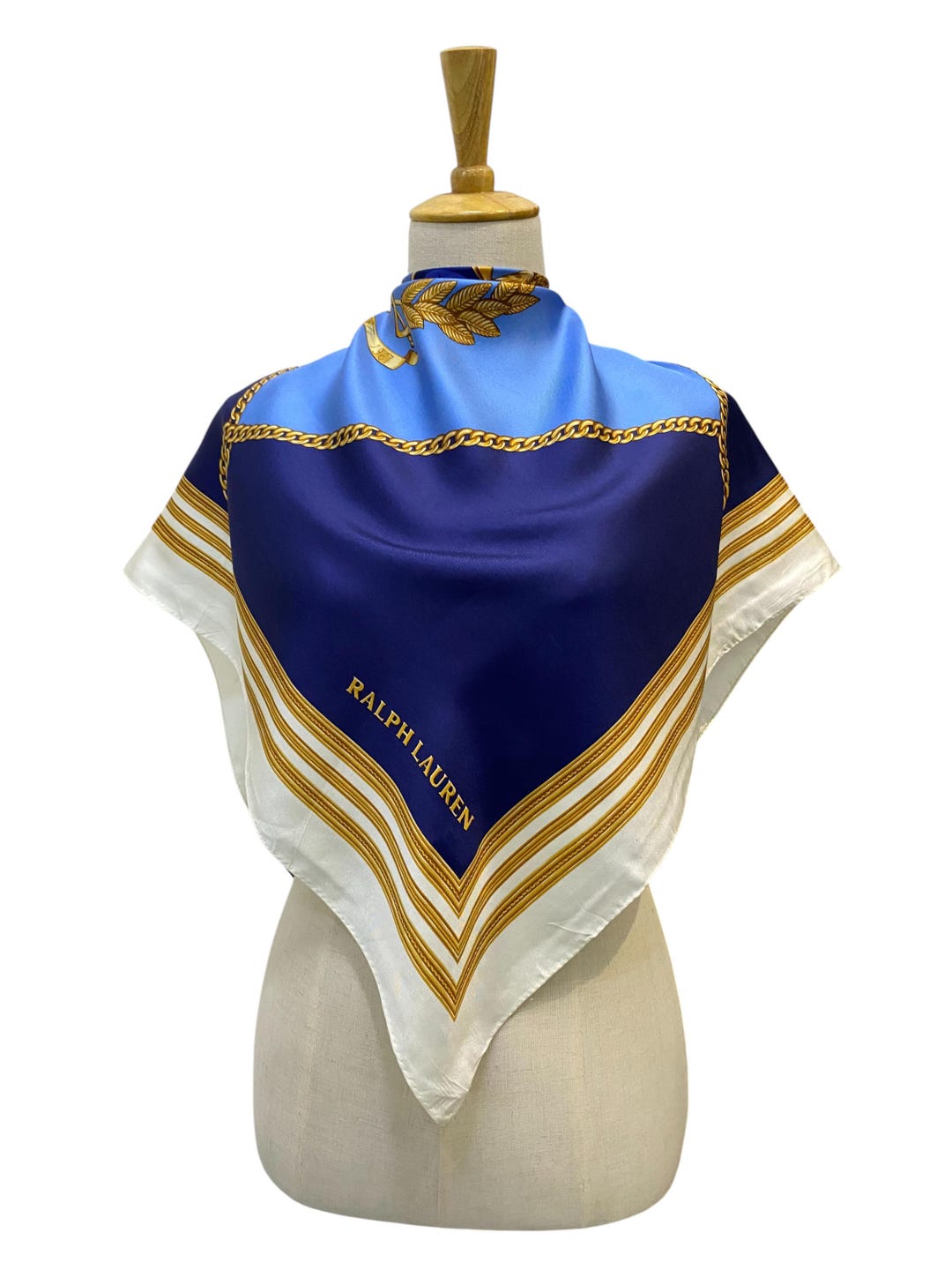 Vintage Ralph Lauren Silk Scarf, Ralph Lauren Silk Shawl, Ralph