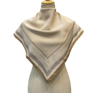 Vintage Chanel Silk Scarf , Chanel Silk Muffler, Vintage Chanel Shawl, Chanel Silk Neckerchief, Vintage Chanel Scarf, Chanel Paris Scarf