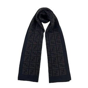 Vintage Fendi Scarf Roma Italia Fendi Wool Scarf Vintage Fendi Wool Muffler Fendi Neck Scarf Vintage Fendi Wool Neckwear