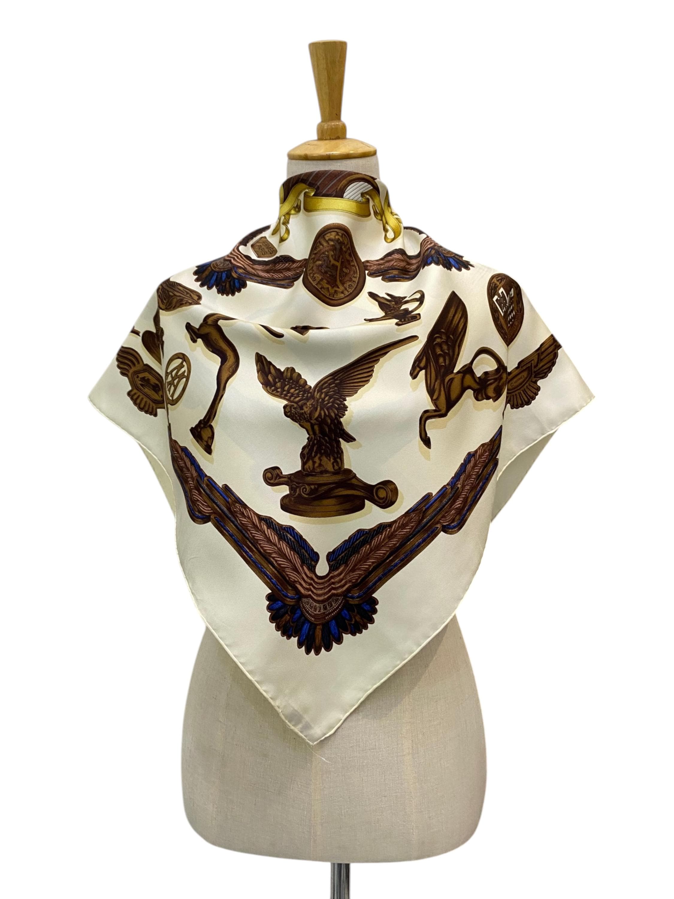 Vintage Hermes Les Parures Du Vent Silk Scarf Hermes Silk Scarf