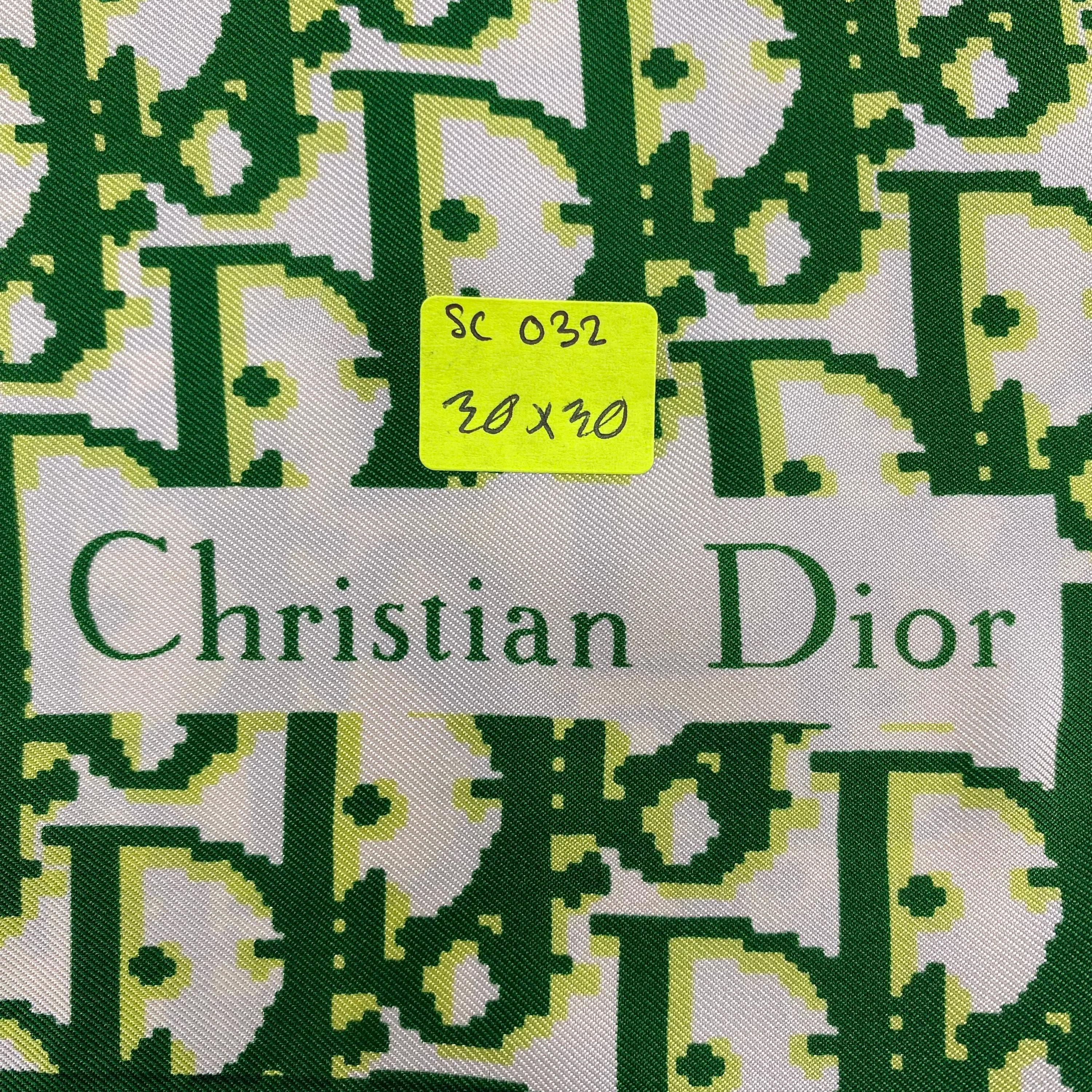 Vintage Christian Dior Trotter Silk Scarf Christian Dior Oblique