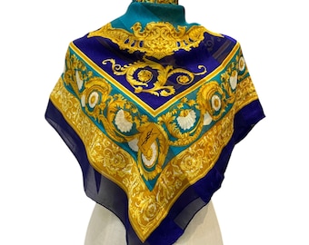 Vintage Yves Saint Laurent Silk Scarf Yves Saint Laurent Silk Muffler Yves Saint Laurent Silk Neck Scarf Yves Saint Laurent Silk Neck Warmer