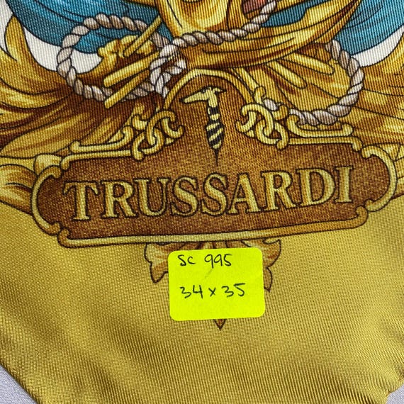 Vintage Trussardi Silk Scarf Trussardi Silk Muffler Vintage Silk