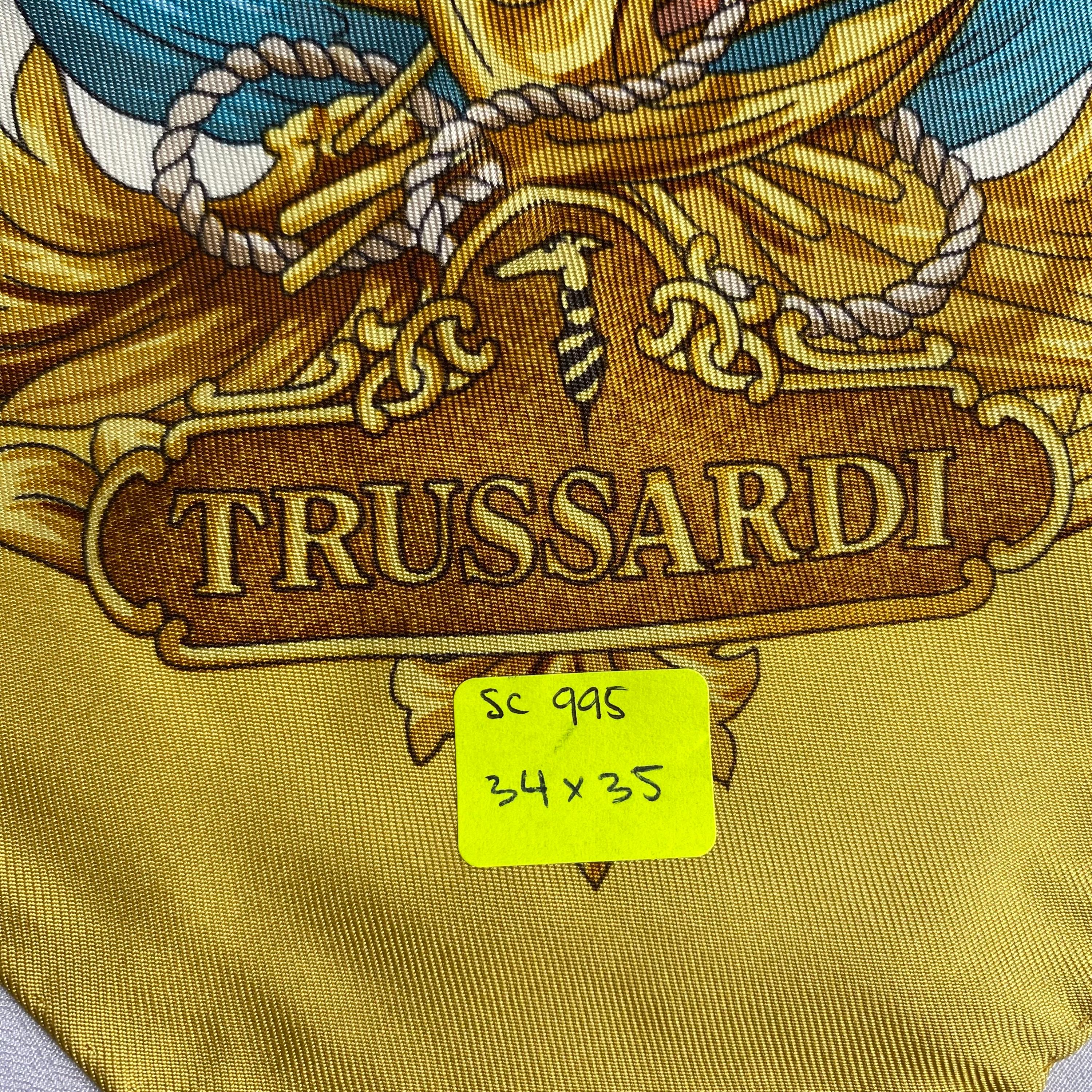 Vintage Trussardi Silk Scarf Trussardi Silk Muffler Vintage Silk