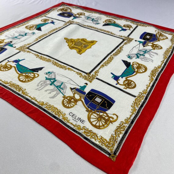 Vintage Celine Handkerchief, Celine Bandana, Vintage Celine