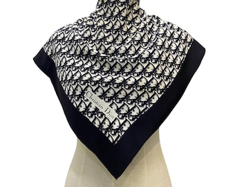Vintage Christian Dior Trotter Silk Scarf Neckerchief Neckwear