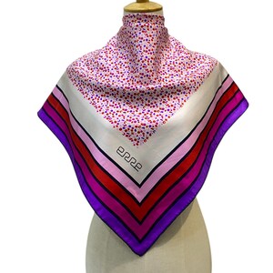 Vintage Erre Silk Scarf, Twill Silk Scarf, Vintage Silk Muffler, Vintage Neck Scarf, Vintage Neck Accessories, Vintage Italian Silk Scarf