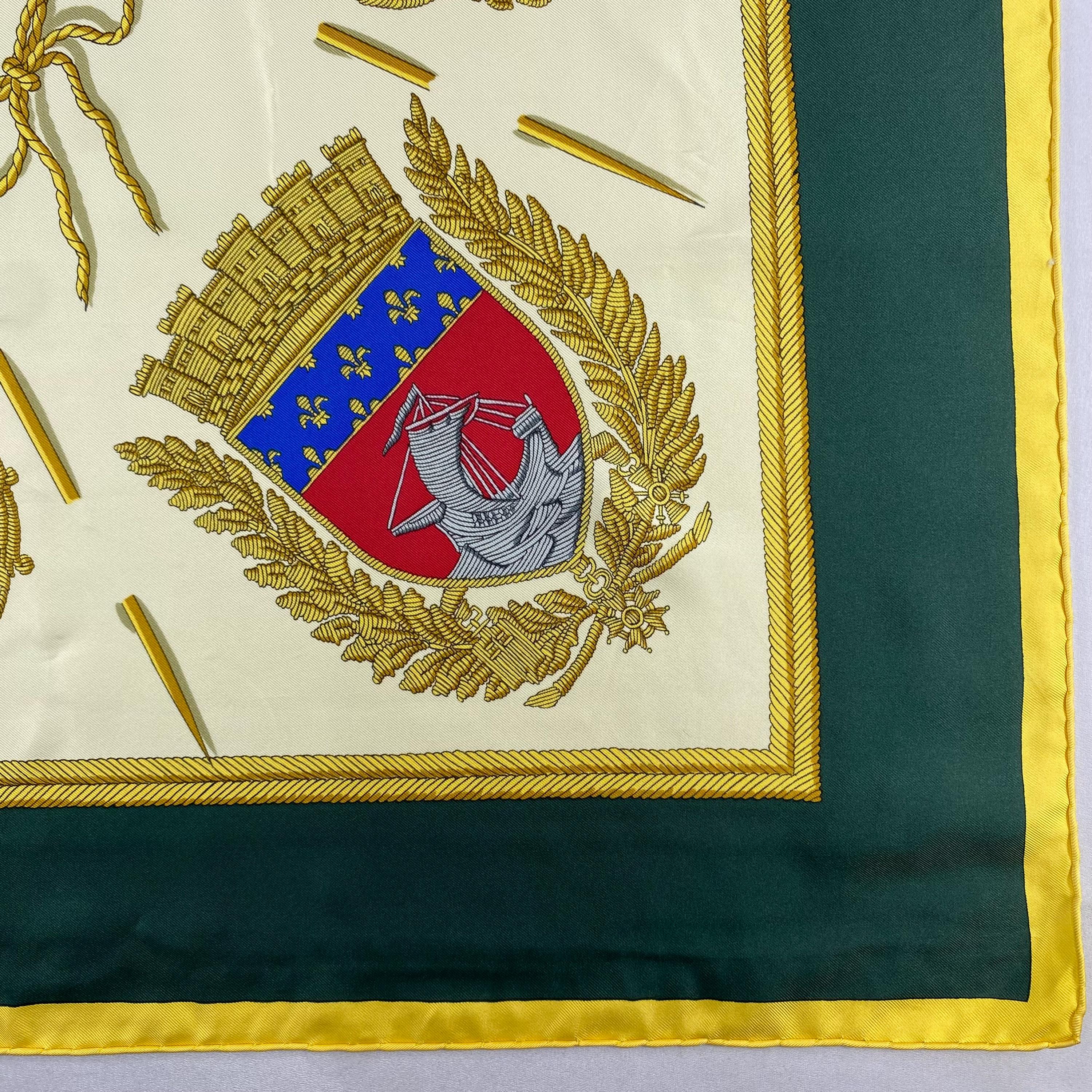 ヴィンテージ エルメス Les Armes de Paris シルク スカーフ エルメス