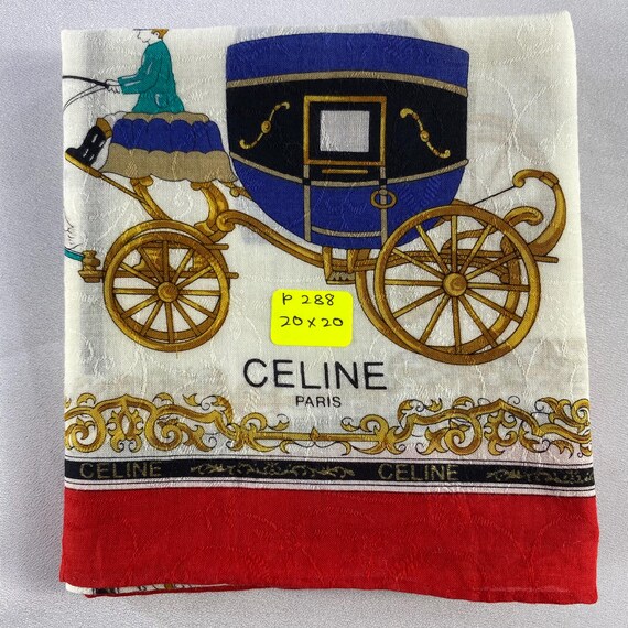 Vintage Celine Handkerchief, Celine Bandana, Vintage Celine Vintage Celine Handkerchief, Celine Bandana, Vintage Celine