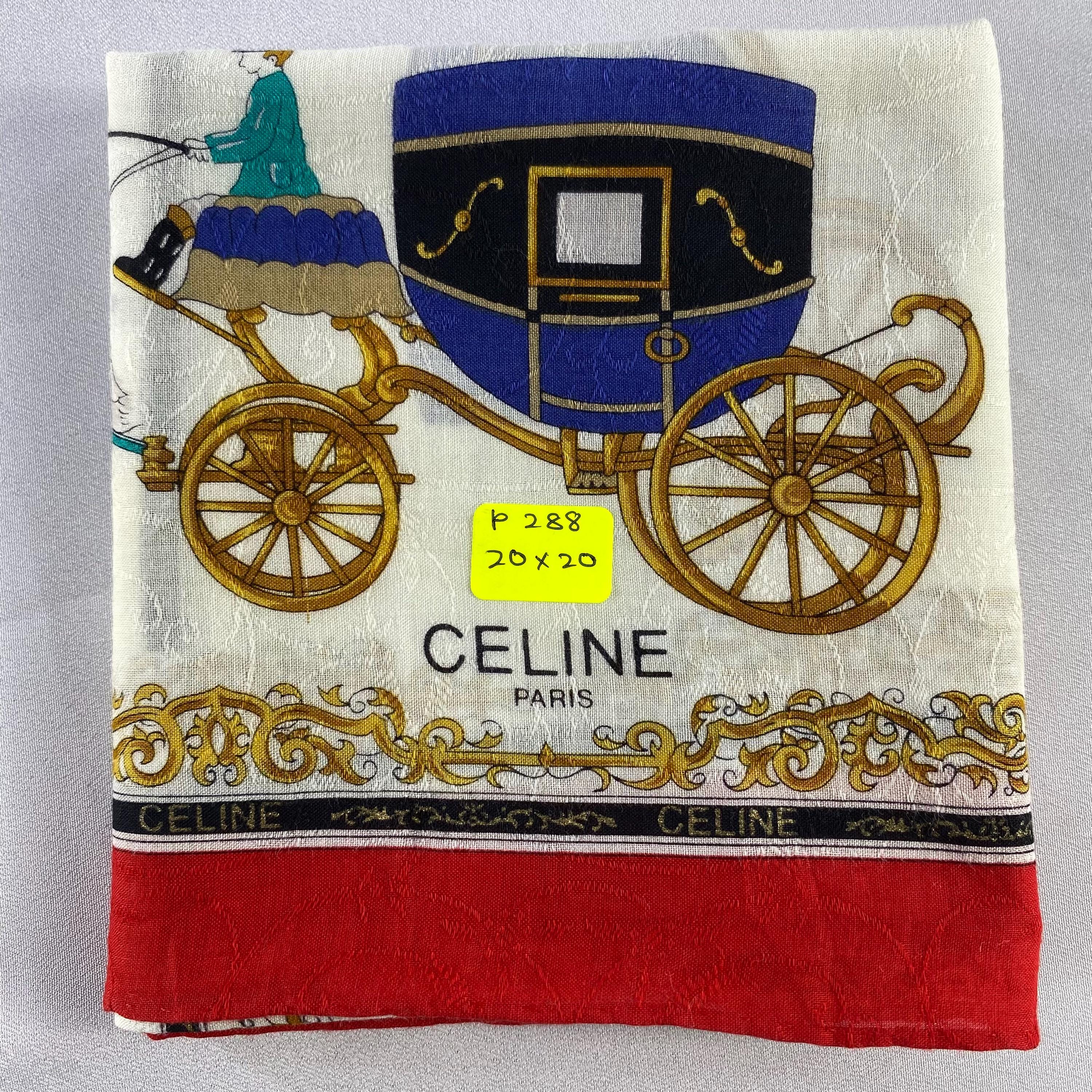 Vintage Celine Handkerchief, Celine Bandana, Vintage Celine Pocket