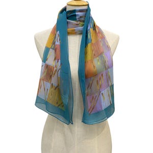 Vintage Silk Scarf, Twill Silk Scarf, Vintage Silk Muffler, Vintage Neck Scarf, Vintage Neck Accessories, Vintage Italian Silk Scarf