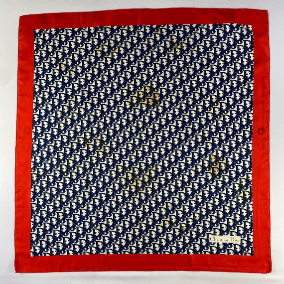 Vintage Christian Dior Trotter Silk Scarf Christian Dior Oblique