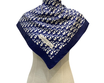 Vintage Christian Dior Trotter Silk Scarf Christian Dior Oblique