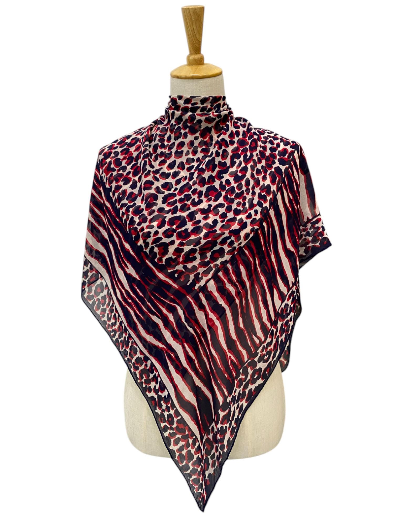 Vintage Silk Scarf, Twill Silk Scarf, Vintage Silk Muffler