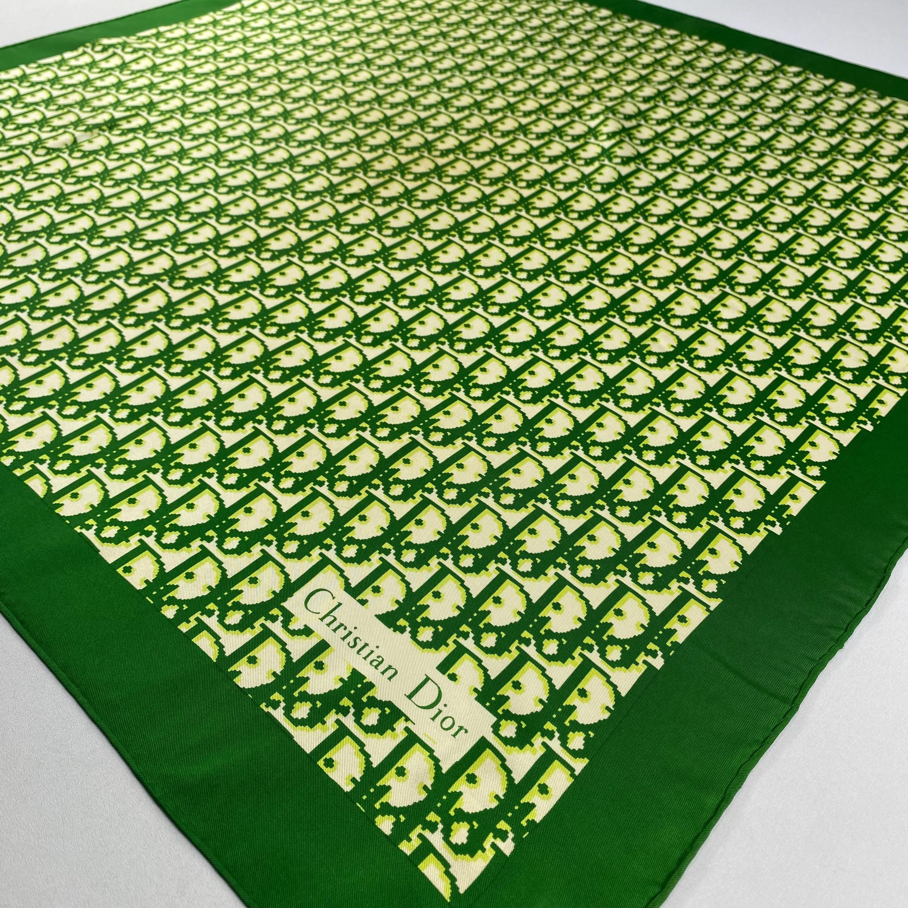 Vintage Christian Dior Trotter Silk Scarf Christian Dior Oblique