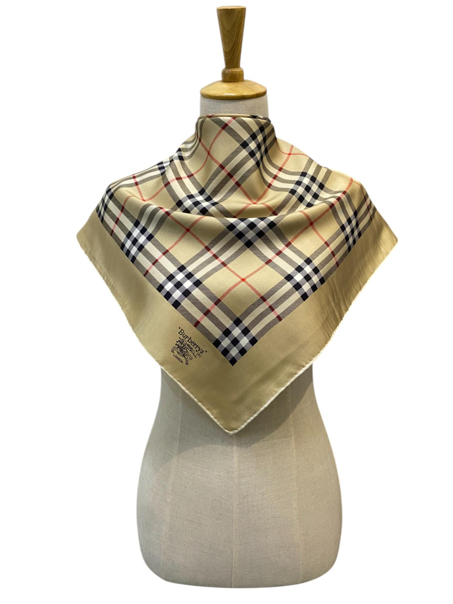 Burberry Scarf Burberry O Burberrys Mexico Square Silk Scarf