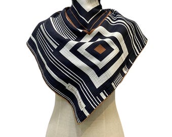 Vintage Christian Dior Trotter Silk Scarf Christian Dior Oblique