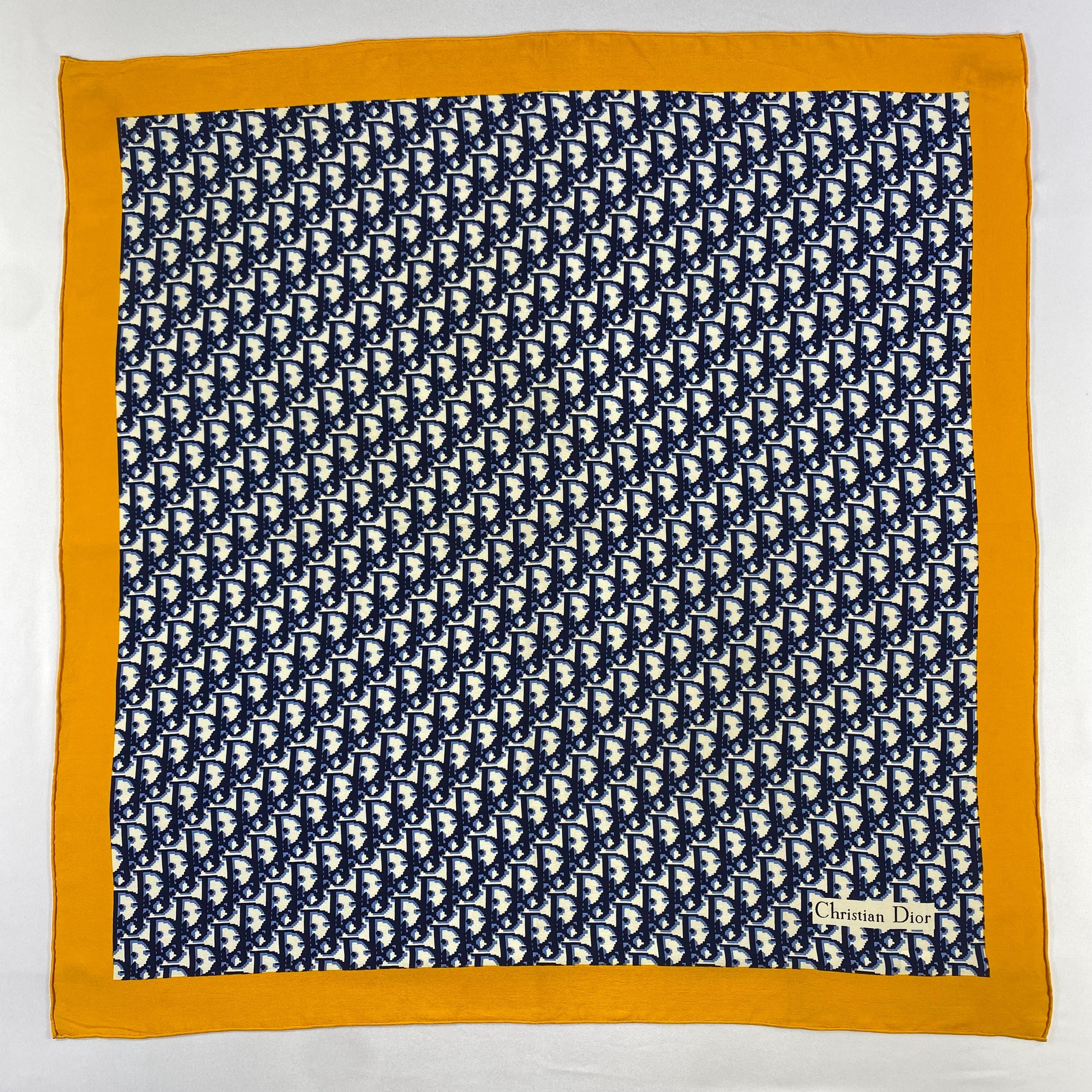 Vintage Christian Dior Trotter Silk Scarf Christian Dior Oblique
