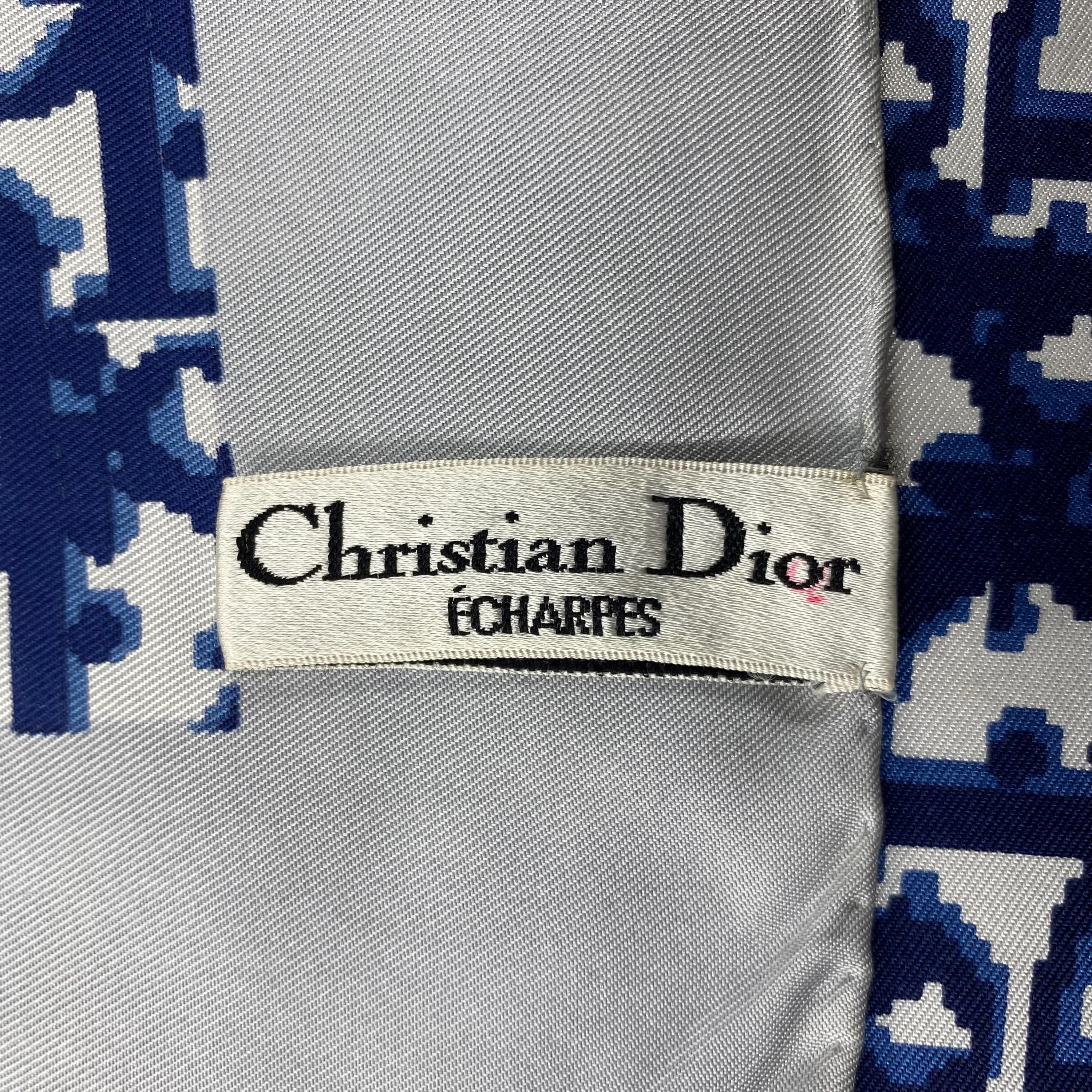 Vintage Christian Dior Trotter Silk Scarf Christian Dior Oblique