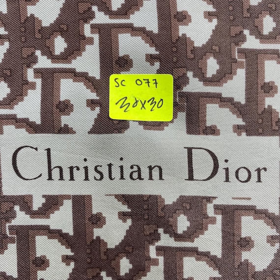 Vintage Christian Dior Trotter Silk Scarf Christian Dior Oblique