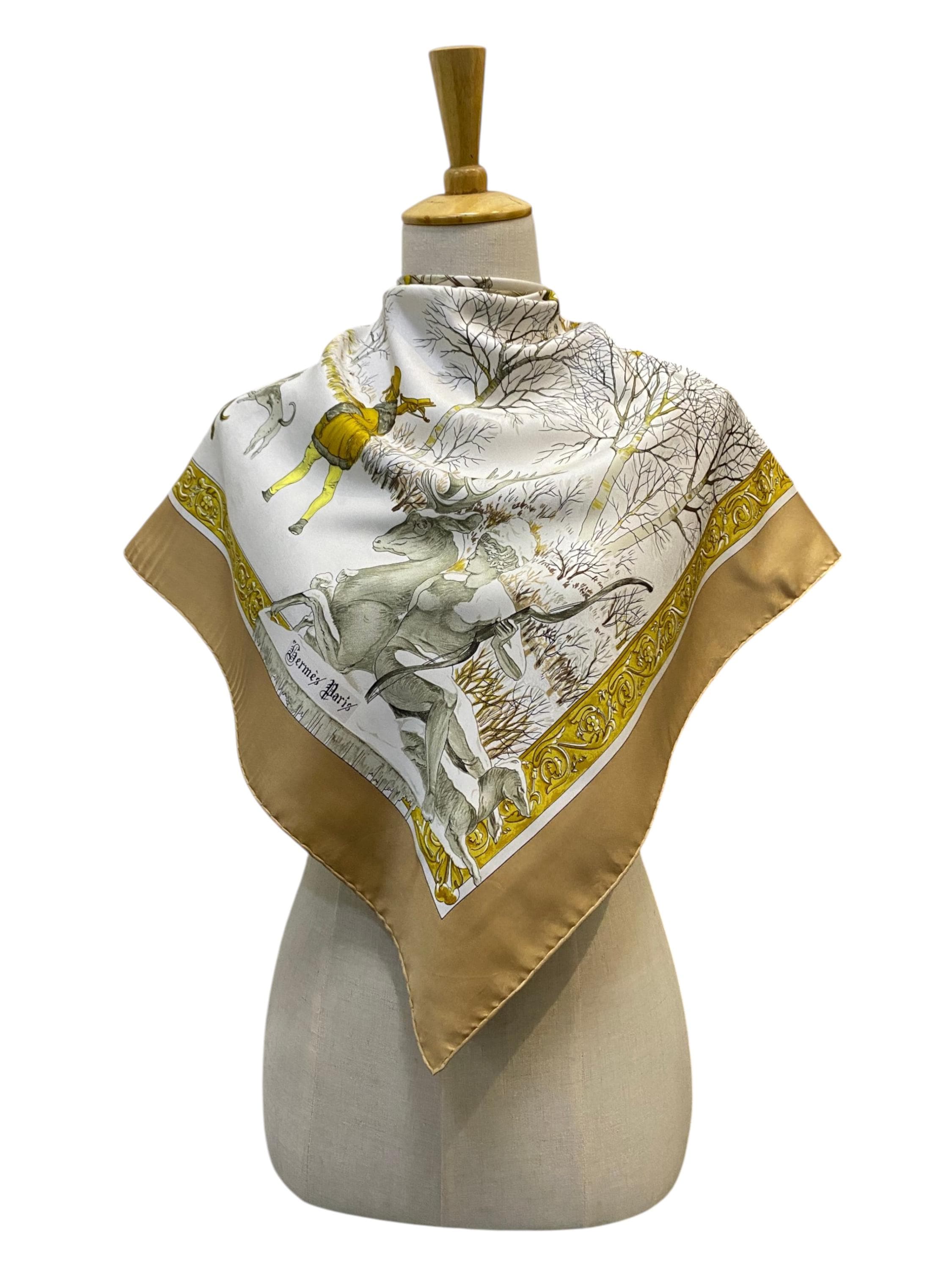 Vintage Hermes L Hiver Silk Scarf Hermes Silk Scarf Vintage Hermes