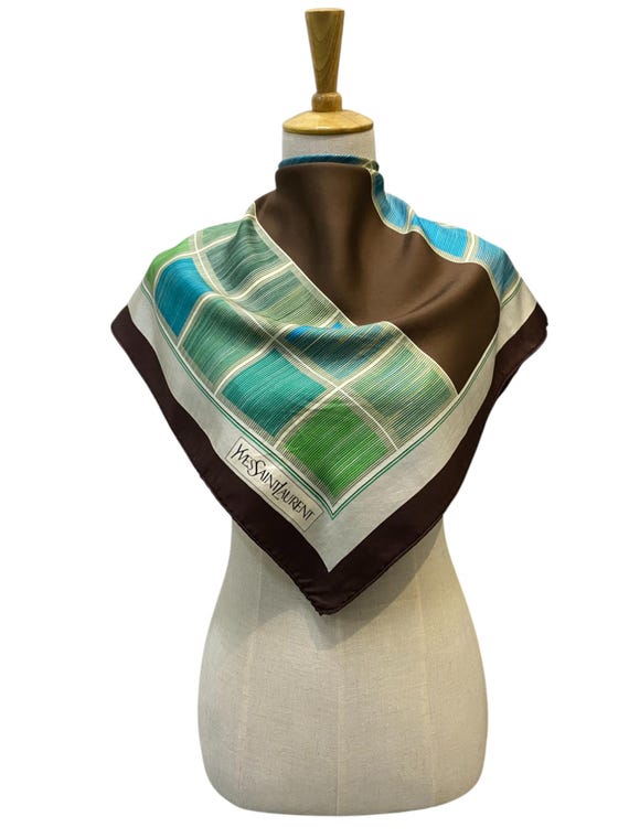 Sciarpa di seta vintage Yves Saint Laurent, sciarpa di seta Yves