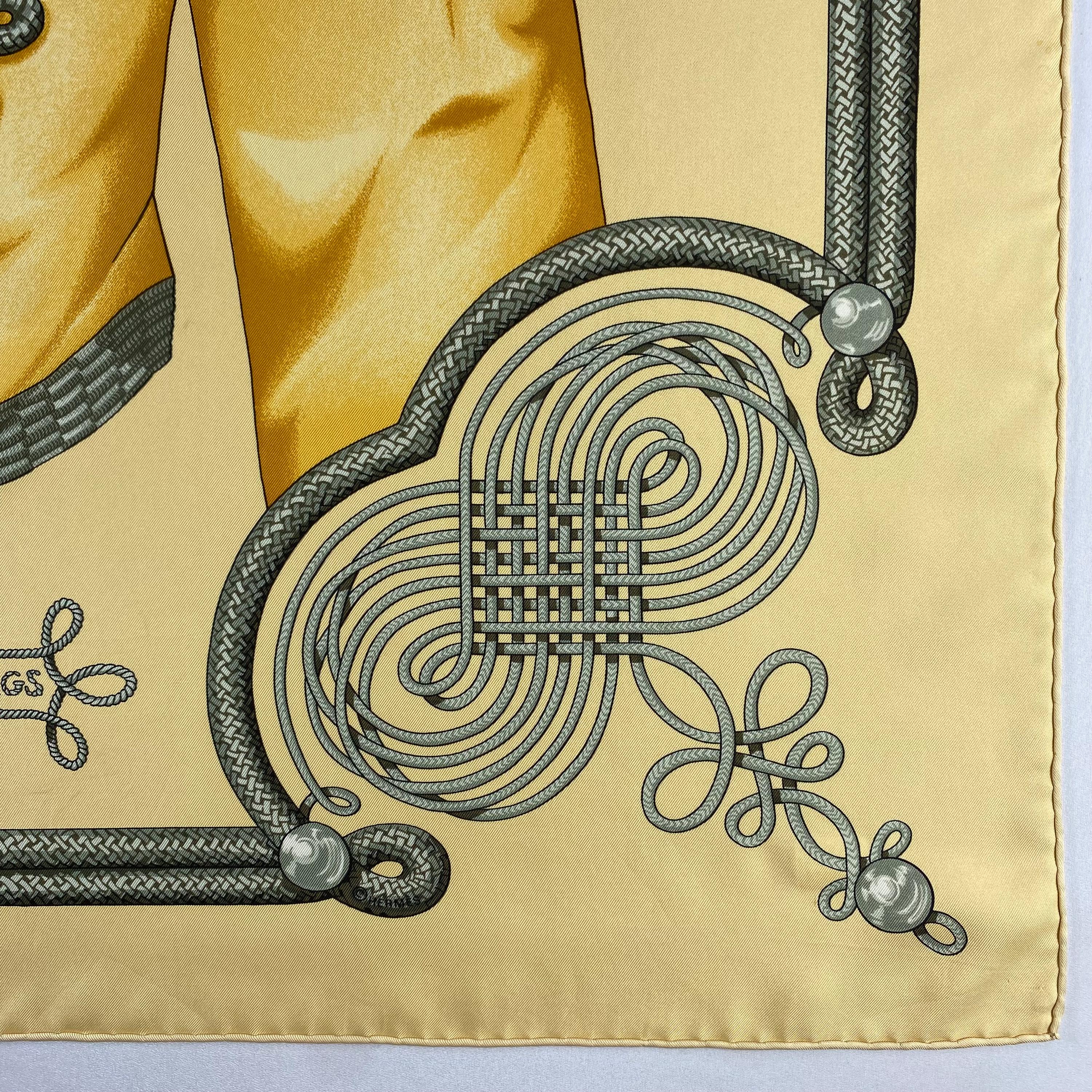 Vintage Hermes Brandebourgs Silk Scarf Hermes Silk Scarf Vintage