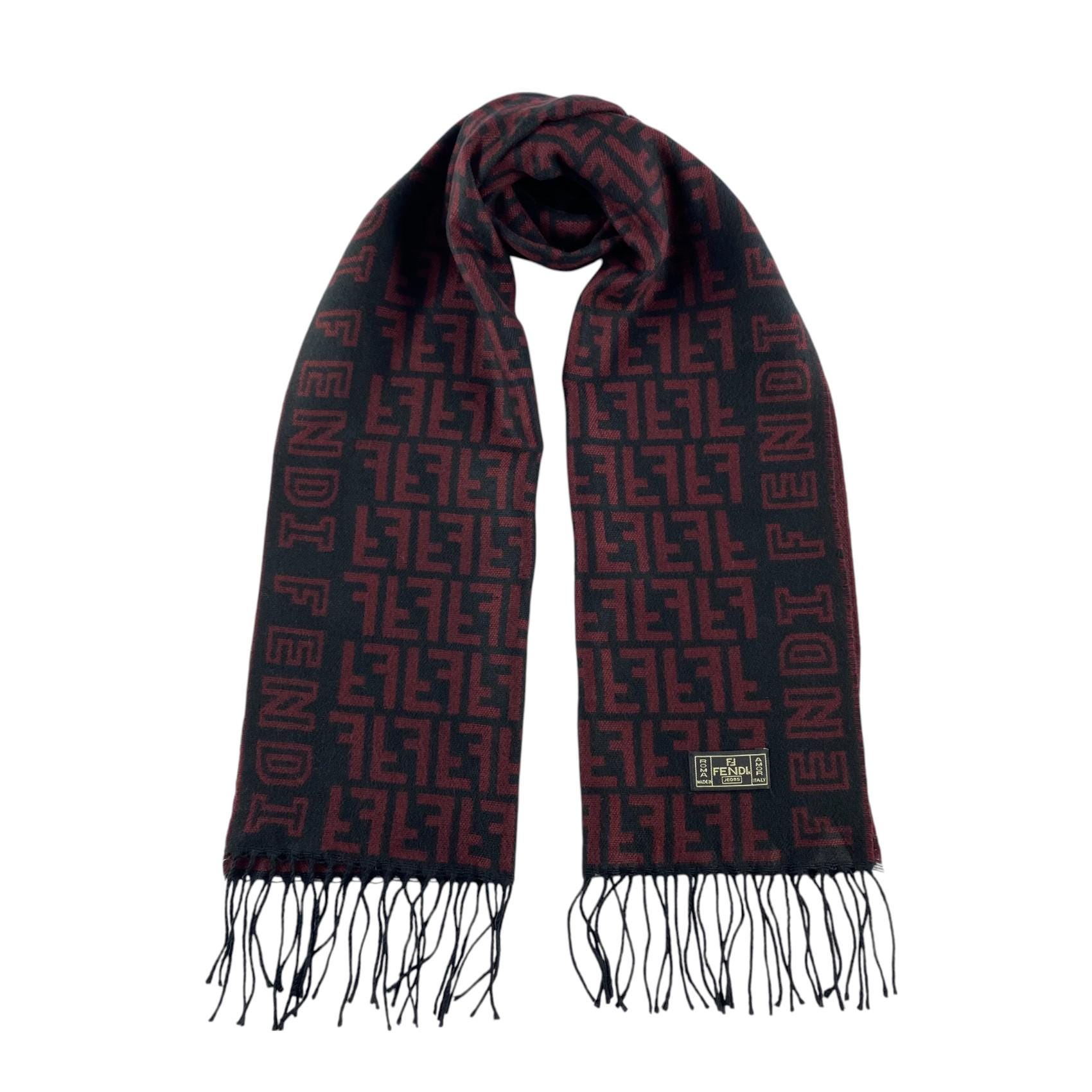 Vintage Fendi Scarf Roma Italia Fendi Wool Scarf Vintage Fendi