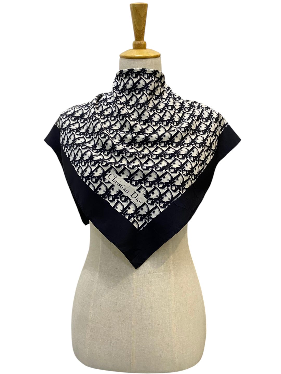 小物 Christian Dior Trotter SilkScarf/vintage Vintage Christian Dior Trotter Silk Scarf Christian Dior Oblique