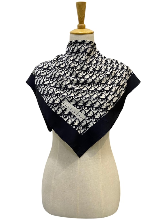 Vintage Christian Dior Trotter Silk Scarf Christian Dior Oblique