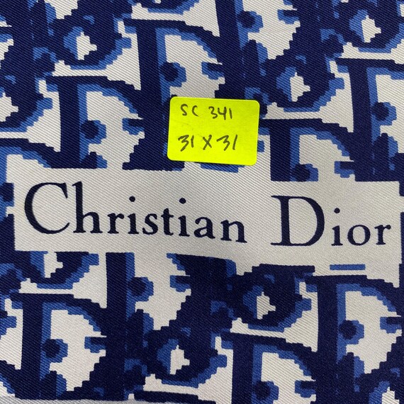 Vintage Christian Dior Trotter Silk Scarf Christian Dior Oblique