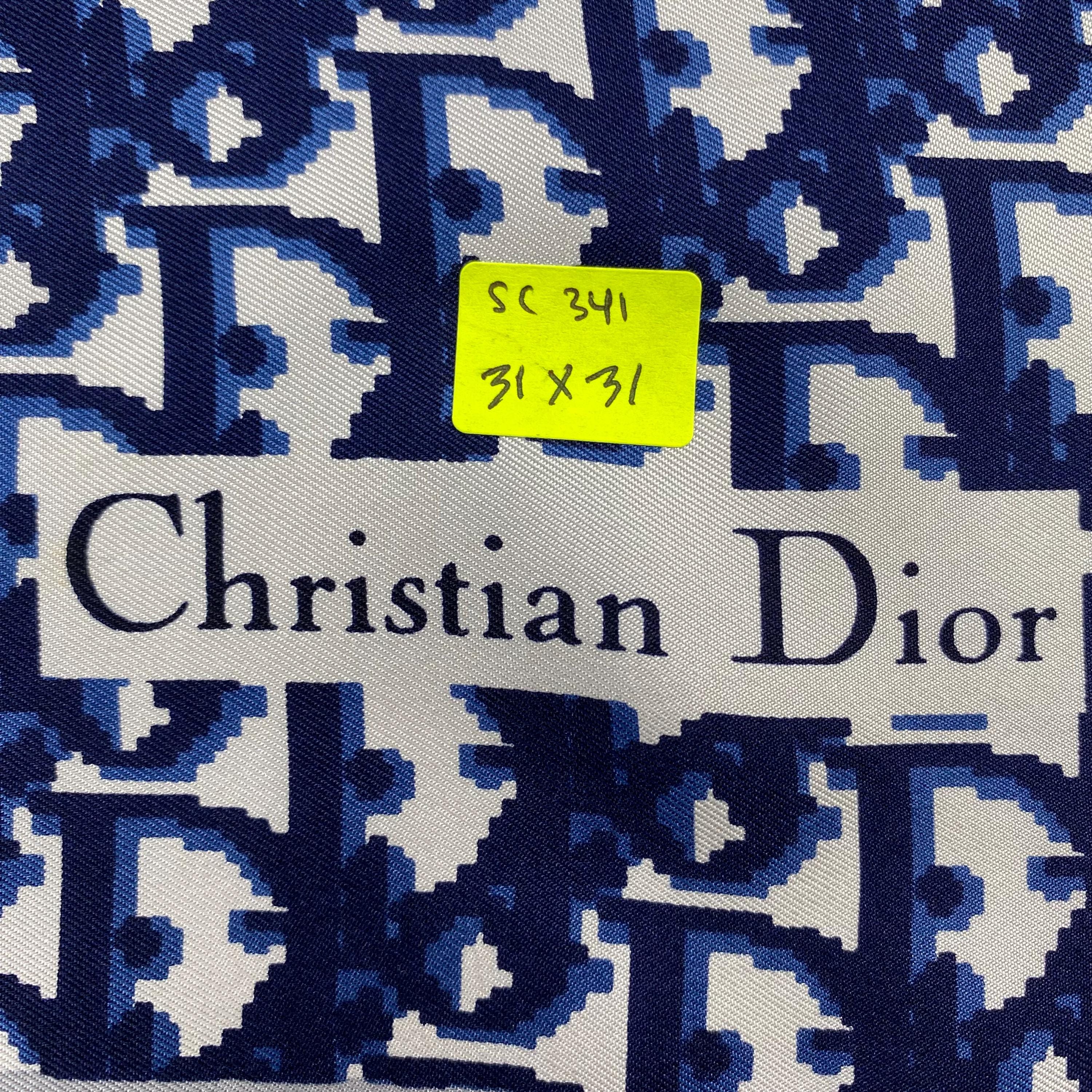 Vintage Christian Dior Trotter Silk Scarf Christian Dior Oblique