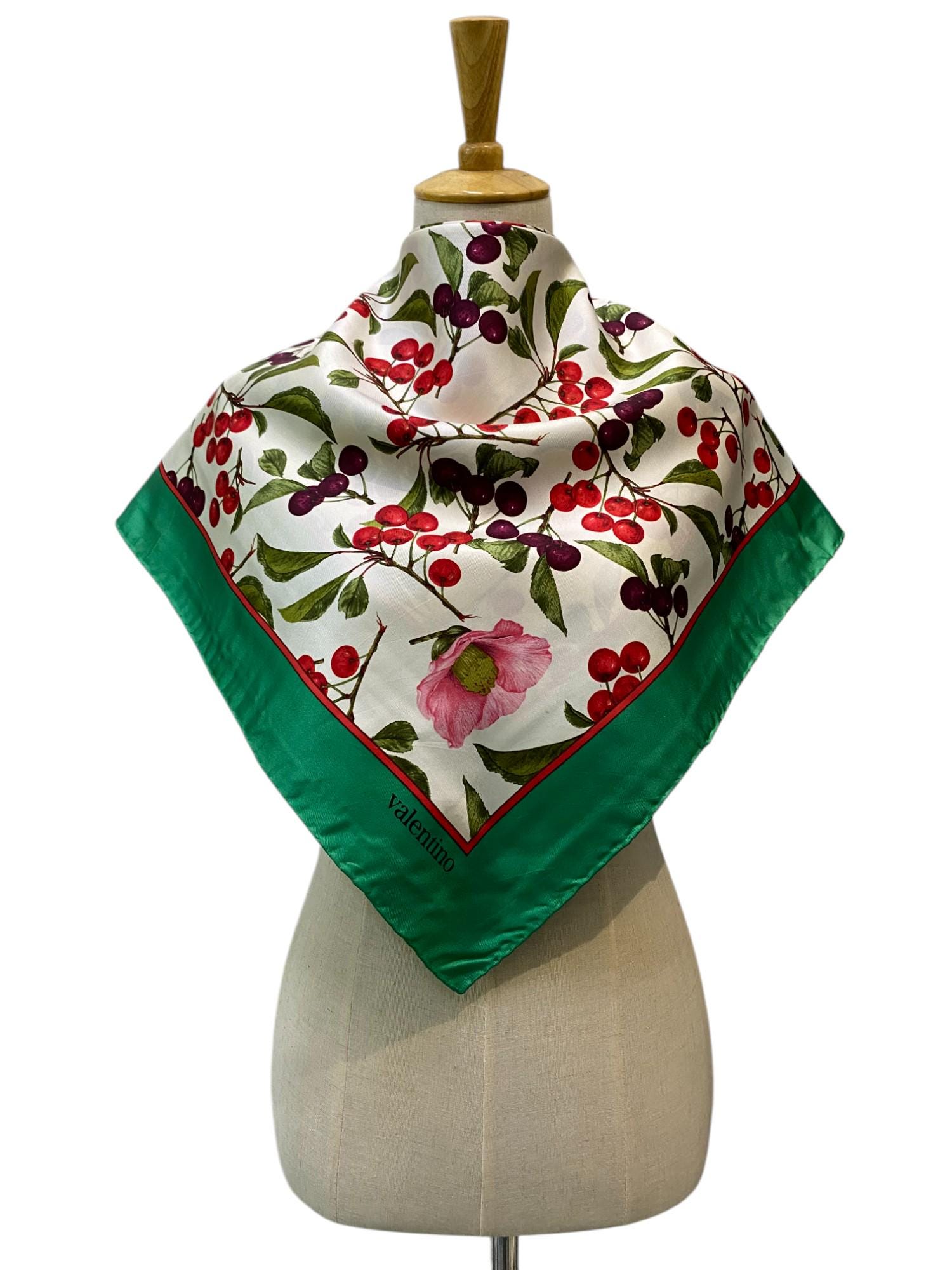 valentino ストール Vintage Valentino Silk Scarf, Valentino Muffler, Vintage Valentino