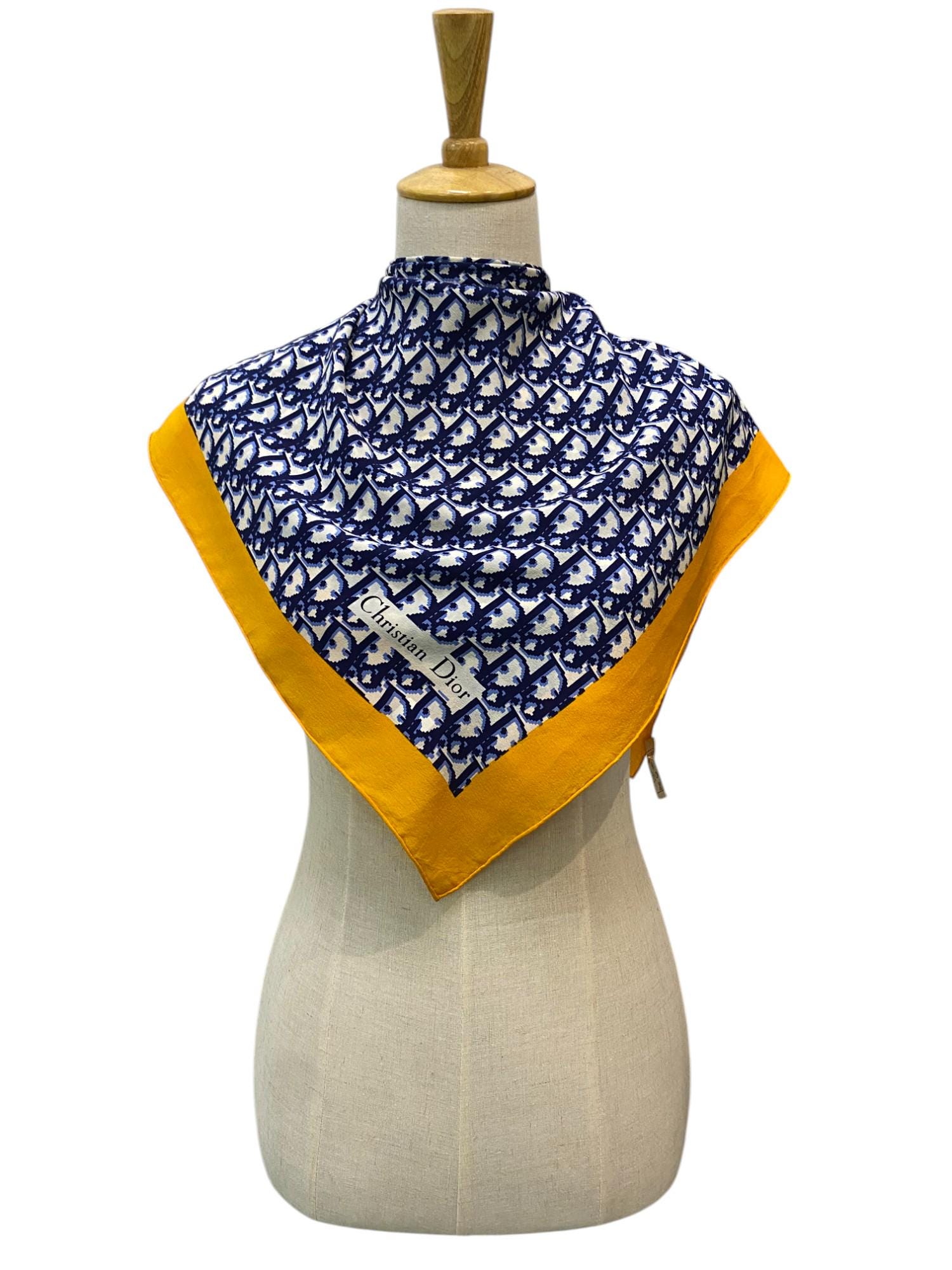 Vintage Christian Dior Trotter Silk Scarf Christian Dior Oblique