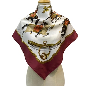 Vintage Hermes Reprise Silk Scarf Hermes Silk Scarf Vintage Hermes Foulards Hermes Square Scarf Vintage Hermes Shawl Hermes 34